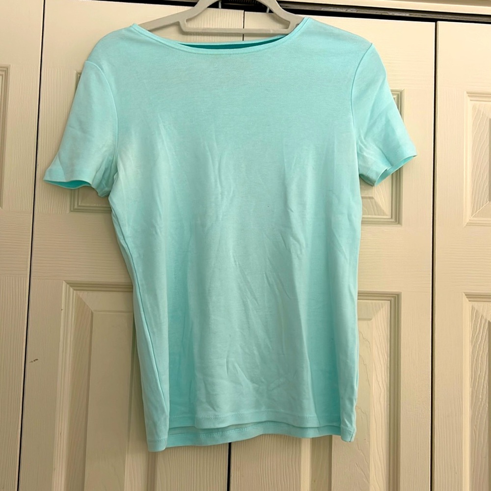 Cute light green Talbots Tee Shirt size small